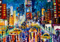 Puzzle 1000 el. Światła Nowego Jorku / USA