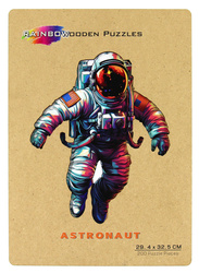 Puzzle drewniane / kolorowe 200 el - Astronauta