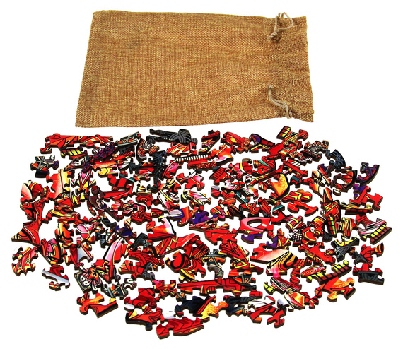 Puzzle drewniane / kolorowe 110 el. - Formuła 1