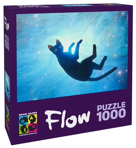 Puzzle 1000 el. Flow - Czarny kot