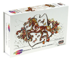 Puzzle drewniane / kolorowe 103 el. - Koń