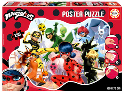 Puzzle 250 el. Miraculous: Biedronka i Czarny Kot
