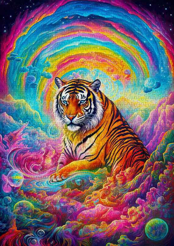 Puzzle 1000 el. Tygrys w niebie
