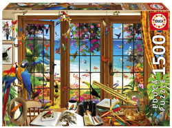 Puzzle 1500 el. Okno obserwatora ptaków