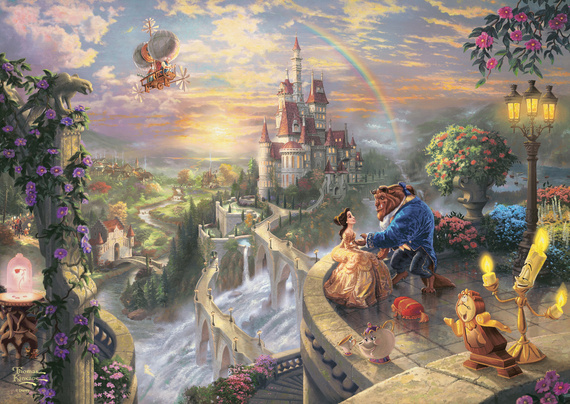 PQ Puzzle 500 el. THOMAS KINKADE Piękna i Bestia (puszka)