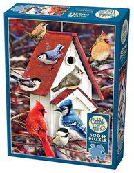 Puzzle 500 el. Zimowy domek dla ptaków