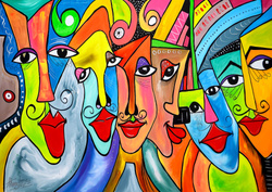 Puzzle 1000 el. Kolorowe twarze