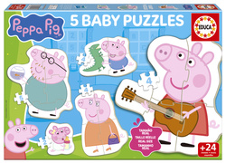Puzzle 2-5 el. Świnka Peppa