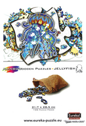 Puzzle drewniane / kolorowe 106 el. - Meduza