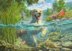 PQ Puzzle 1000 el. MARK FREDRICKSON Labrador na rybach