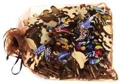 Puzzle drewniane / kolorowe 195 el. - Kameleon