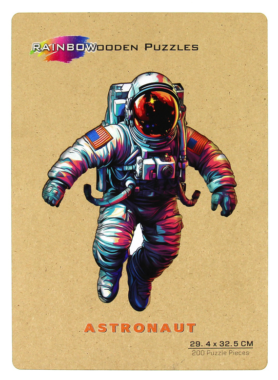 Puzzle drewniane / kolorowe 200 el - Astronauta