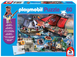 Puzzle 60 el. PLAYMOBIL Piraci + figurka
