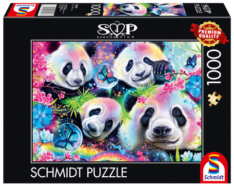 PQ Puzzle 1000 el. SHEENA PIKE Pandy i kwiaty