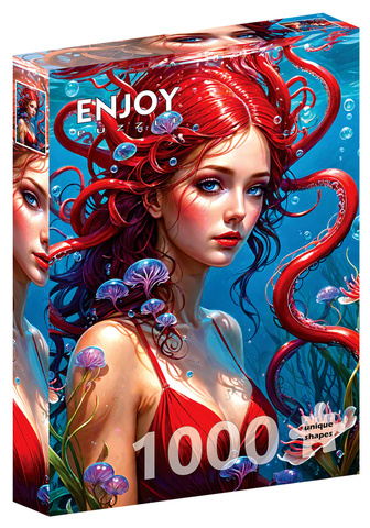 Puzzle 1000 el. Czerwona syrenka