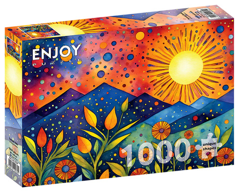 Puzzle 1000 el. Deszczowy zachód słońca