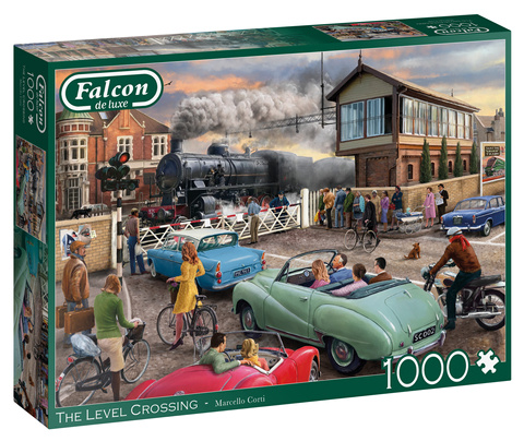 Puzzle 1000 el. FALCON Przejazd kolejowy