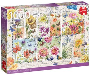 Puzzle 1000 el. PC Znaczki z letnimi kwiatami