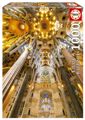 Puzzle 1000 el. Wnętrze Sagrada Familia / Barcelona