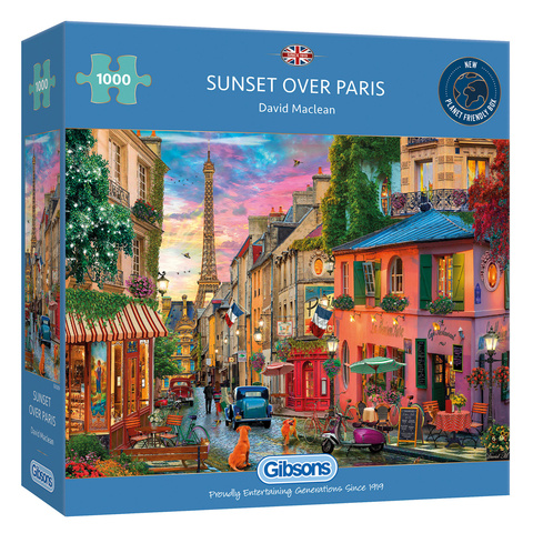 Puzzle 1000 el. Zachód słońca nad Paryżem
