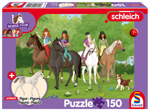 Puzzle 150 el. SCHLEICH Klub jeździecki + figurka