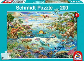 Puzzle 200 el. Świat dinozaurów