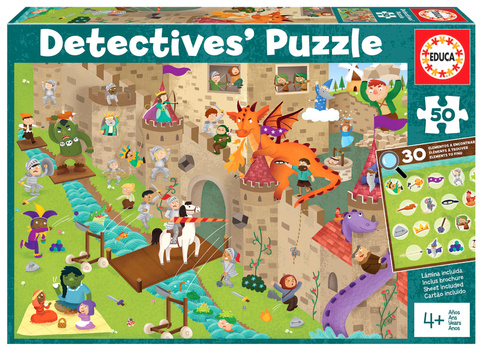 puzzle trenujące spostrzegawczość - Puzzle 50 el. Zamek