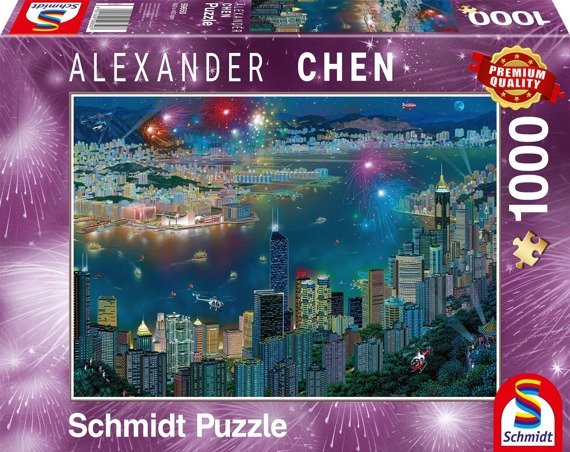 PQ Puzzle 1000 el. ALEXANDER CHEN Fajerwerki nad Hongkongiem