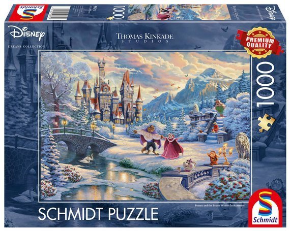 PQ Puzzle 1000 el. T. KINKADE Piękna i Bestia - Zimowe oczarowanie (Disney)