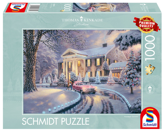 PQ Puzzle 1000 el. THOMAS KINKADE Graceland zimą