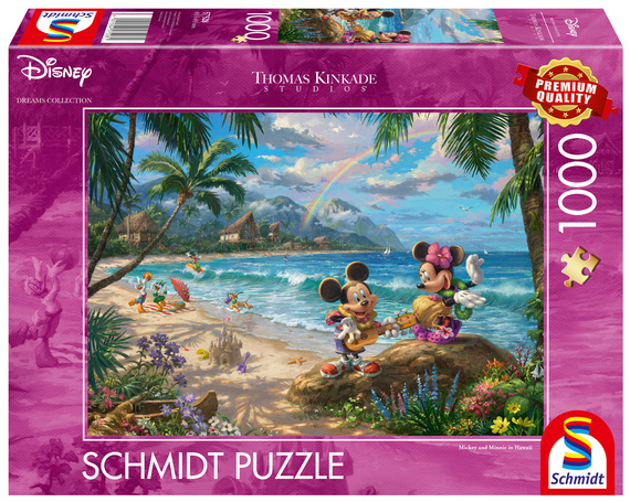 PQ Puzzle 1000 el. THOMAS KINKADE Myszka Miki & Minnie na Hawajach (Disney)