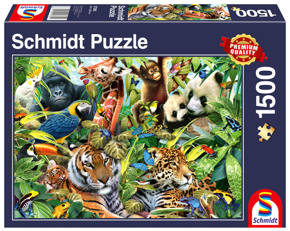 PQ Puzzle 1500 el. Kolorowy świat zwierząt