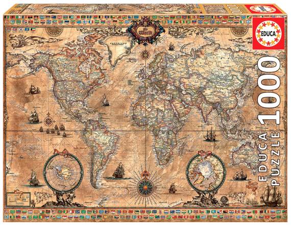Puzzle 1000 el. Antyczna mapa świata