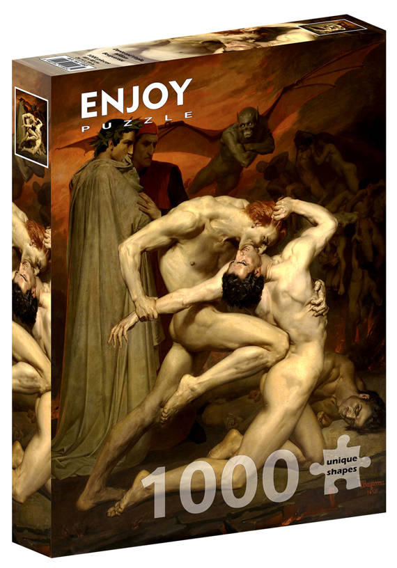 Puzzle 1000 el. Dante i Wergiliusz w piekle, William-Adolphe Bouguereau