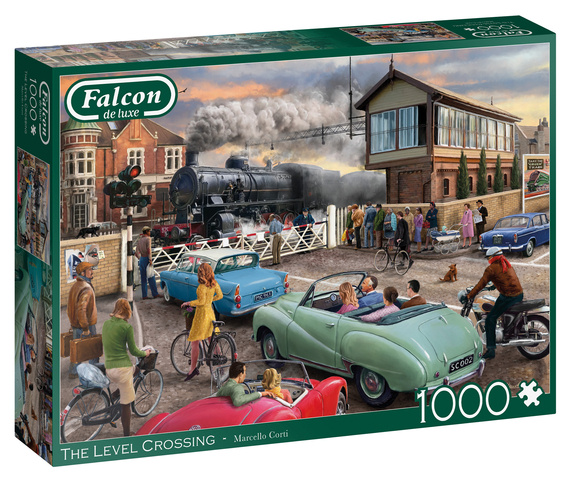 Puzzle 1000 el. FALCON Przejazd kolejowy