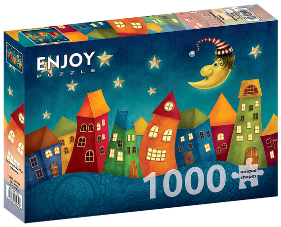 Puzzle 1000 el. Kolorowe domy