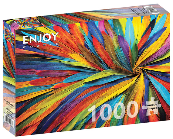 Puzzle 1000 el. Kolorowe pióra