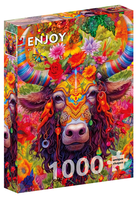 Puzzle 1000 el. Kolorowy byk