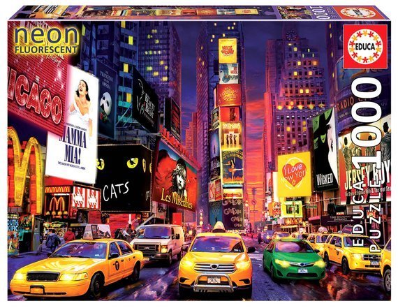 Puzzle 1000 el. Times Square (fluorescencyjne)