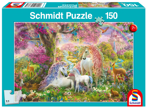 Puzzle 150 el. Rodzina jednorożców