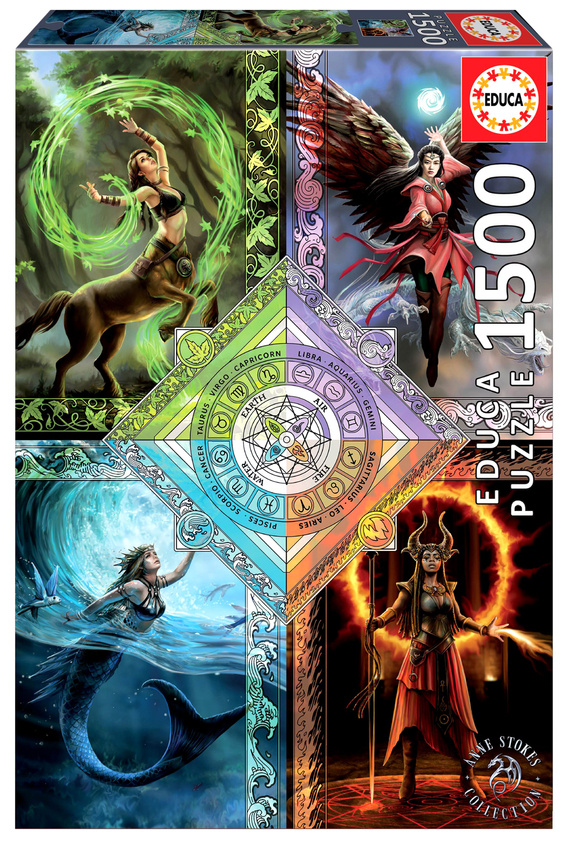 Puzzle 1500 el. Magia żywiołów, Anne Stokes