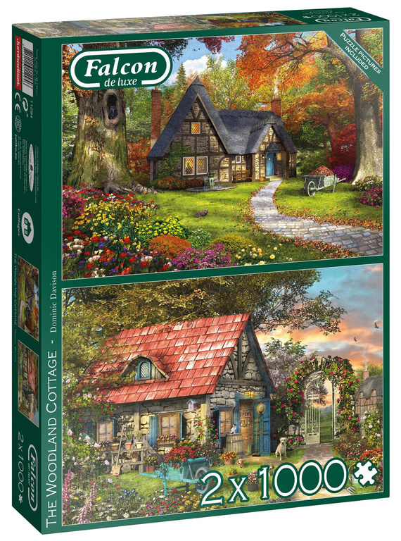 Puzzle 2 x 1000 el. FALCON Domek pod lasem