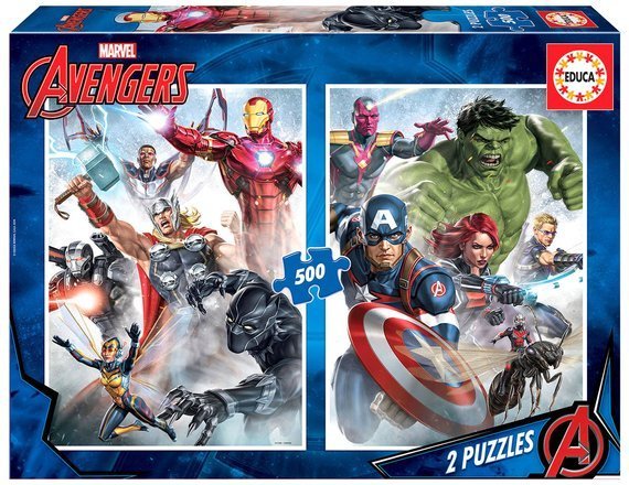 Puzzle 2 x 500 el. Avengers