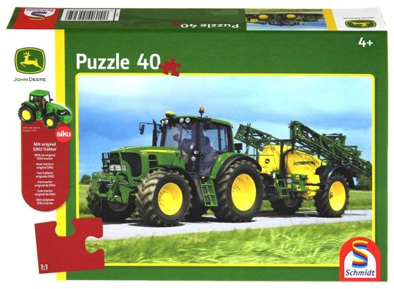 Puzzle 40 el. JOHN DEERE Traktor 6630 + zabawka
