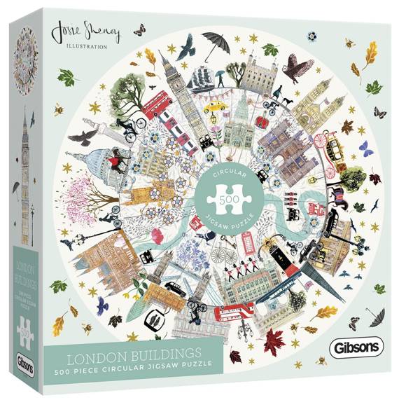 Puzzle 500 el. Londyńskie budynki (okrągłe)